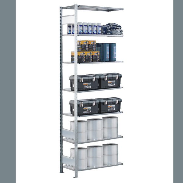 Følgesektion Boltless lagerreol, bjælker 3000x1000x800 250 kg/hylde – image 4