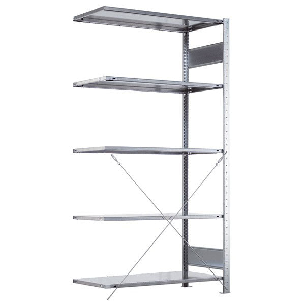Schulte Lagertechnik Følgesektion Boltless lagerreol, rygkryds 2500x750x300 250 kg/hylde (billede 2)
