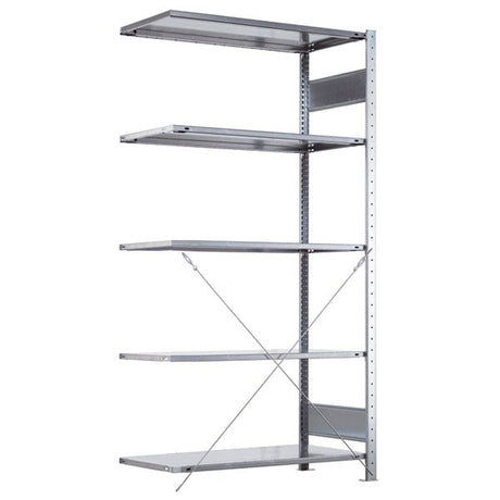 Schulte Lagertechnik Følgesektion Boltless lagerreol, rygkryds 3000x750x300 250 kg/hylde (billede 2)