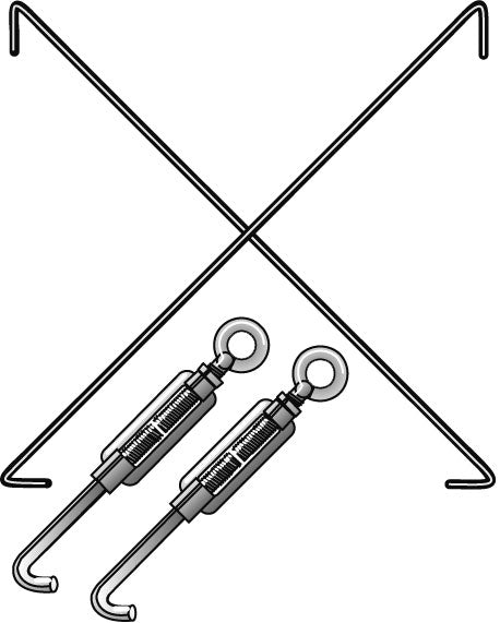 Schulte Lagertechnik Rygkryds SBS S-fag 1300 Rygplade Galv. Komplet – Boltless lagerreol