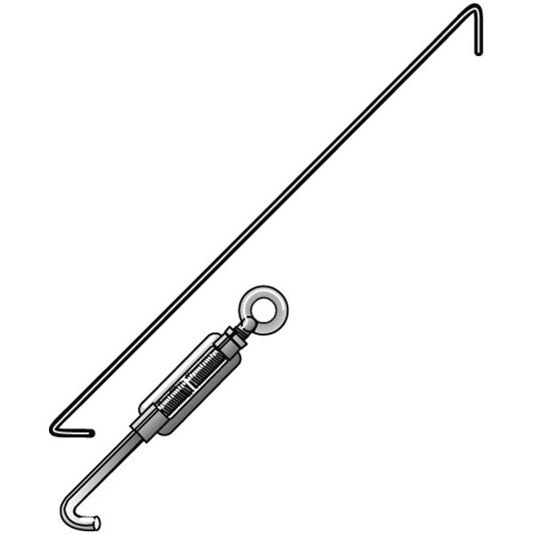 Rygkryds SBS F-fag 1300 Rygplade Galv. Komplet – image 1