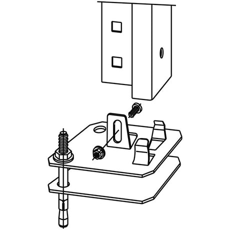 Schulte Lagertechnik Ankerbolt Boltless FBN 2 10/10 til fodplade – Boltless lagerreol