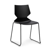 Konferencestol Fly sort med sort stel RAL9005 – image 1