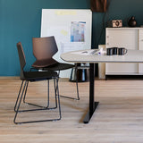 Konferencestol Fly sort med sort stel RAL9005 – image 8