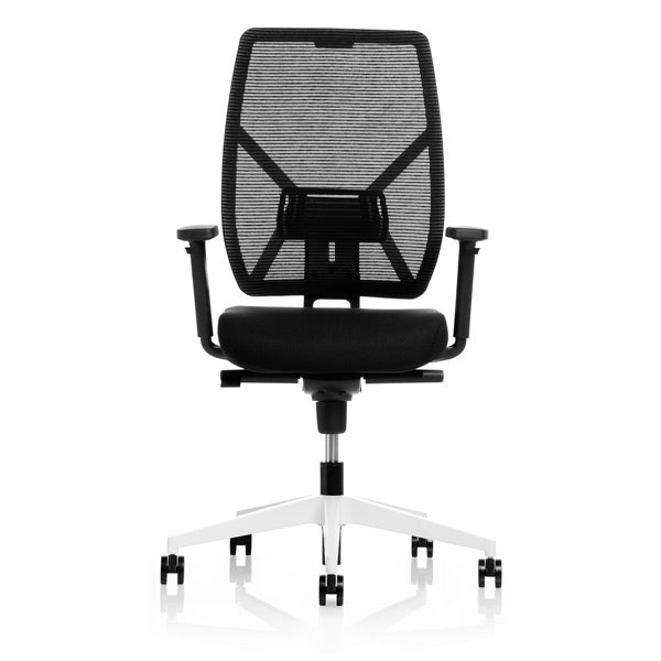 Kontorstol For_U, Sort med armlæn, Hvid kryds – image 8