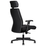 Kontorstol AS6002, Sort tekstil med armlæn – image 3