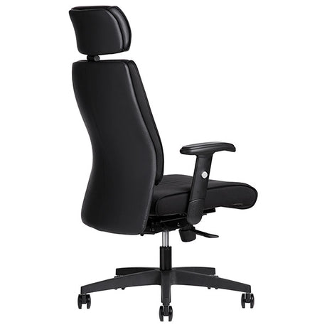 Kontorstol AS6002, Sort tekstil med armlæn – image 3