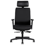 Kontorstol AS6002, Sort tekstil med armlæn – image 4