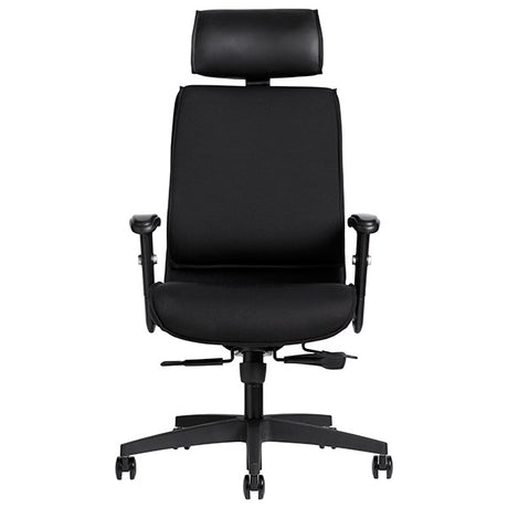 Kontorstol AS6002, Sort tekstil med armlæn – image 4