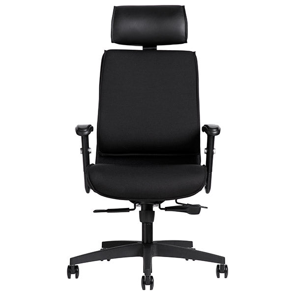 Kontorstol AS6002, Sort tekstil med armlæn – image 8