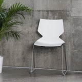 Konferencestol Fly hvid med alugråt stel RAL9006 – image 2