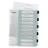 Register printbar PP A4+ 1-10 hvid/sort