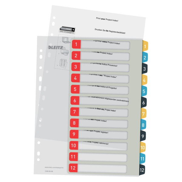 Register printbar PP A4+ 1-12 Cosy farver