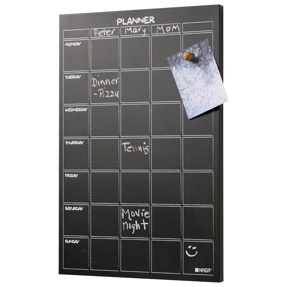 Naga A/S Magnetisk kridttavle ugeplan 40 x 60 cm – Planlægningstavler (billede 2)