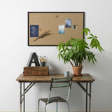 100 x 60 cm. Hessian opslagstavle med sort ramme – image 5