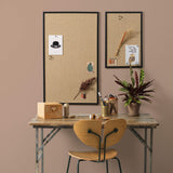 100 x 60 cm. Hessian opslagstavle med sort ramme – image 2