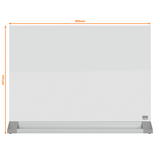 Skrivebordstavle glas 58x44cm hvid