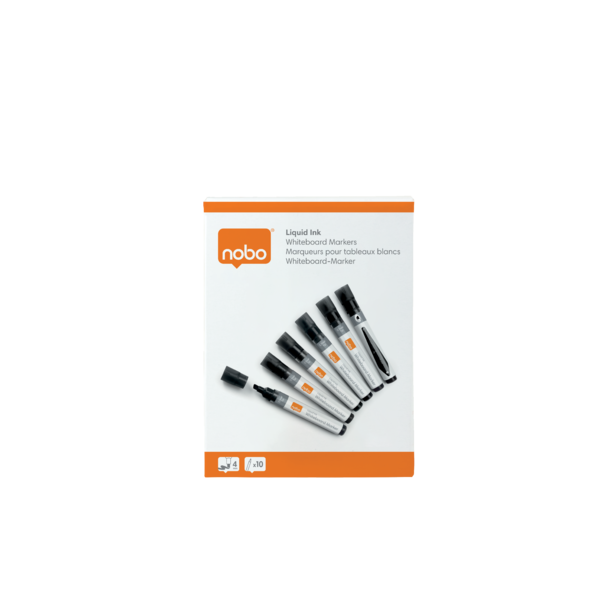 WB Marker LiquidInk skrå 4mm sort (10)