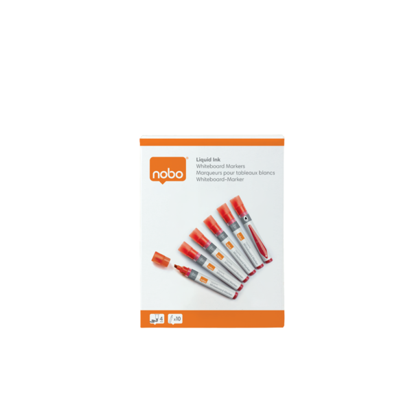 WB Marker LiquidInk skrå 4mm rød (10)