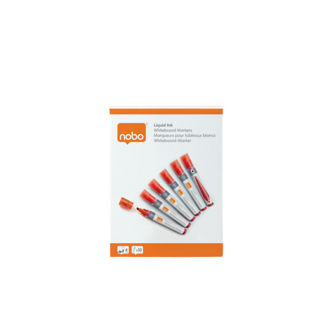WB Marker LiquidInk skrå 4mm rød (10)