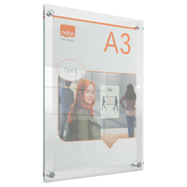 Akryl skilt t/montering Premium Plus A3