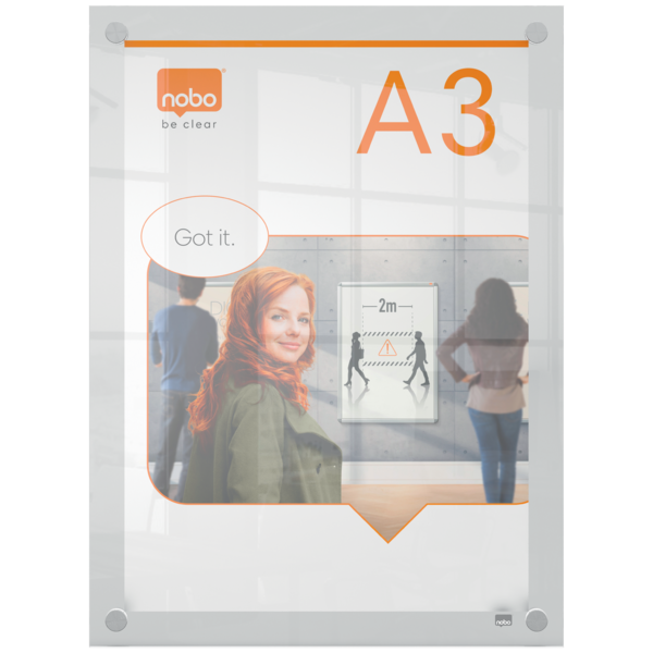 Akryl skilt t/montering Premium Plus A3