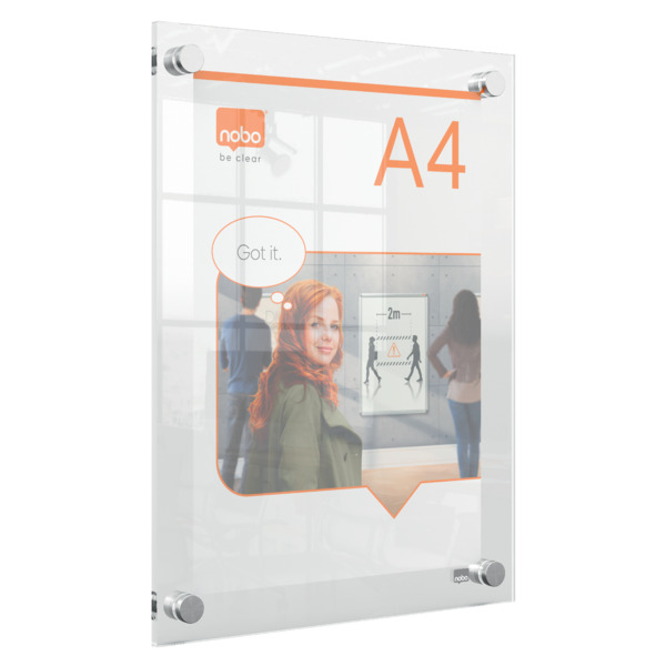 Akryl skilt t/montering Premium Plus A4