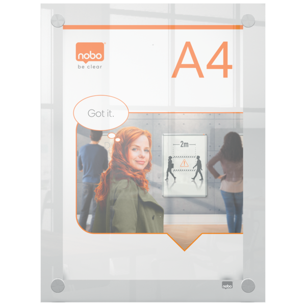 Akryl skilt t/montering Premium Plus A4