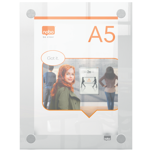 Akryl skilt t/montering Premium Plus A5