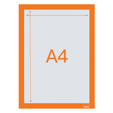 Inforamme magnetisk/selvklæb A4 orange (2)