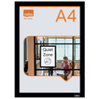 Inforamme magnetisk/selvklæb A4 sort (2)