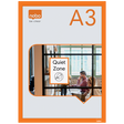 Inforamme magnetisk/selvklæb A3 orange (2)