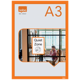 Inforamme magnetisk/selvklæb A3 orange (2)
