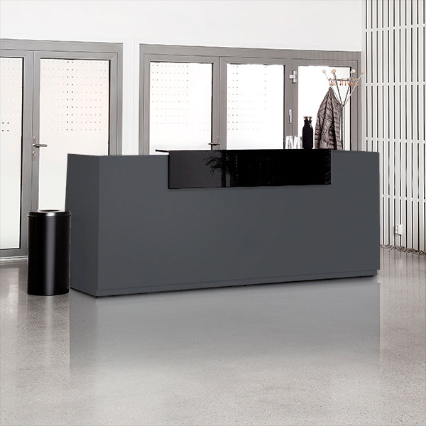 Ergoff Reception DNA Antracit 2600 mm, Hæve-sænkebord – Receptionsskranker (billede 1)