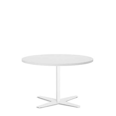 Ergoff Bord Amy Ø900 mm H582 mm, Hvid laminat Hvidt understel – Kantineborde