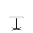 Ergoff Bord Amy Ø650 mm H582 mm, Hvid laminat Sort understel – Kantineborde