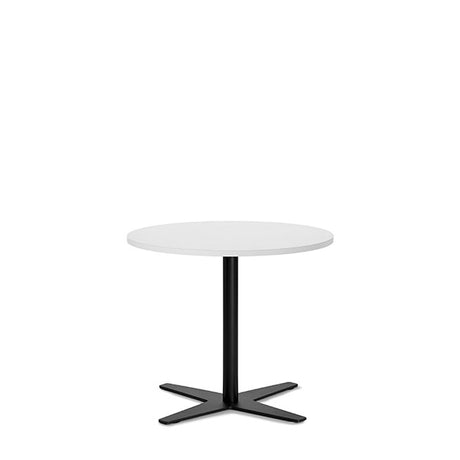 Ergoff Bord Amy Ø650 mm H582 mm, Hvid laminat Sort understel – Kantineborde