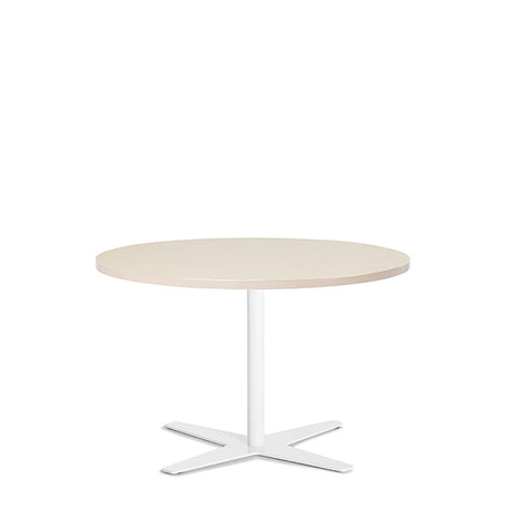 Ergoff Bord Amy Ø900 mm H582 mm, Birk laminat Hvidt understel – Kantineborde