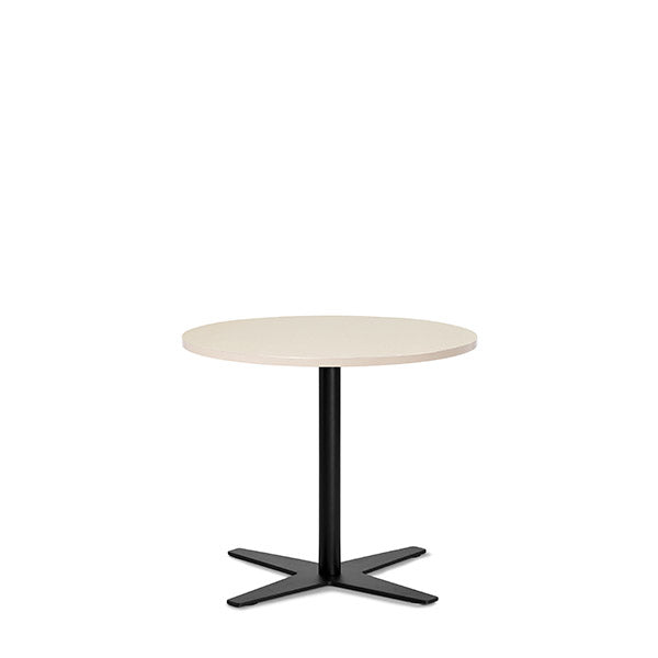 Ergoff Bord Amy Ø650 mm H582 mm, Birk laminat Sort understel – Kantineborde