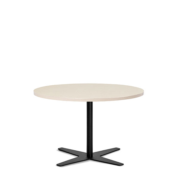 Ergoff Bord Amy Ø900 mm H582 mm, Birk laminat Sort understel – Kantineborde
