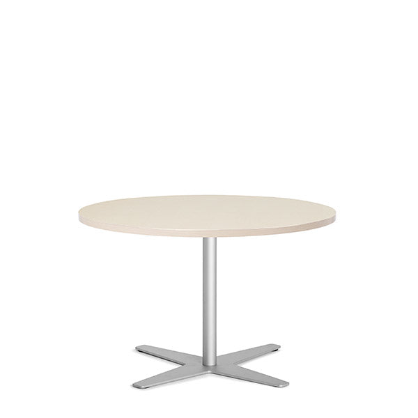 Bord Amy Ø900 mm H582 mm, Birk laminat Alugråt understel