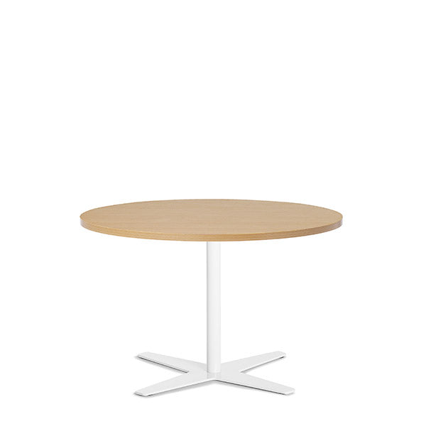 Ergoff Bord Amy Ø900 mm H582 mm, Bøg laminat Hvidt understel – Kantineborde