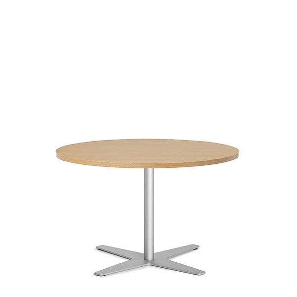 Ergoff Bord Amy Ø900 mm H582 mm, Bøg laminat Alugråt understel – Kantineborde
