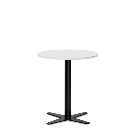 Ergoff Bord Amy Ø650 mm H752 mm, Hvid laminat Sort understel – Kantineborde