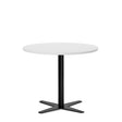 Ergoff Bord Amy Ø900 mm H752 mm, Hvid laminat Sort understel – Kantineborde