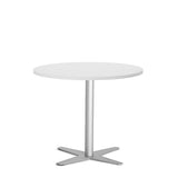Bord Amy Ø900 mm H752 mm, Hvid laminat Alugråt understel