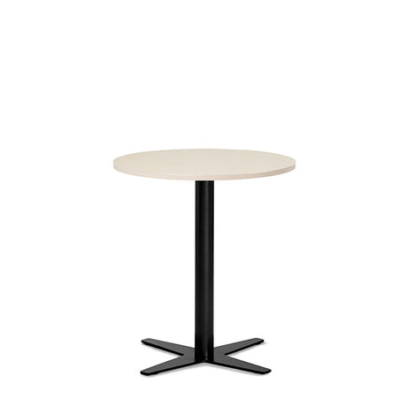 Ergoff Bord Amy Ø650 mm H720 mm, Birk laminat Sort understel – Kantineborde
