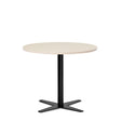 Ergoff Bord Amy Ø900 mm H752 mm, Birk laminat Sort understel – Kantineborde