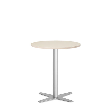 Ergoff Bord Amy Ø650 mm H752 mm, Birk laminat Alugråt understel – Kantineborde