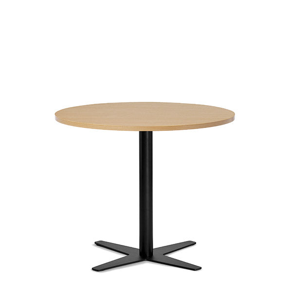 Ergoff Bord Amy Ø900 mm H752 mm, Bøg laminat Sort understel – Kantineborde